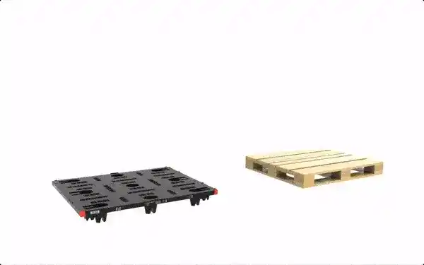 Kompozit palet, normal paletlere oranla çok daha az yer kaplar ve stok tasarrufu sağlar.